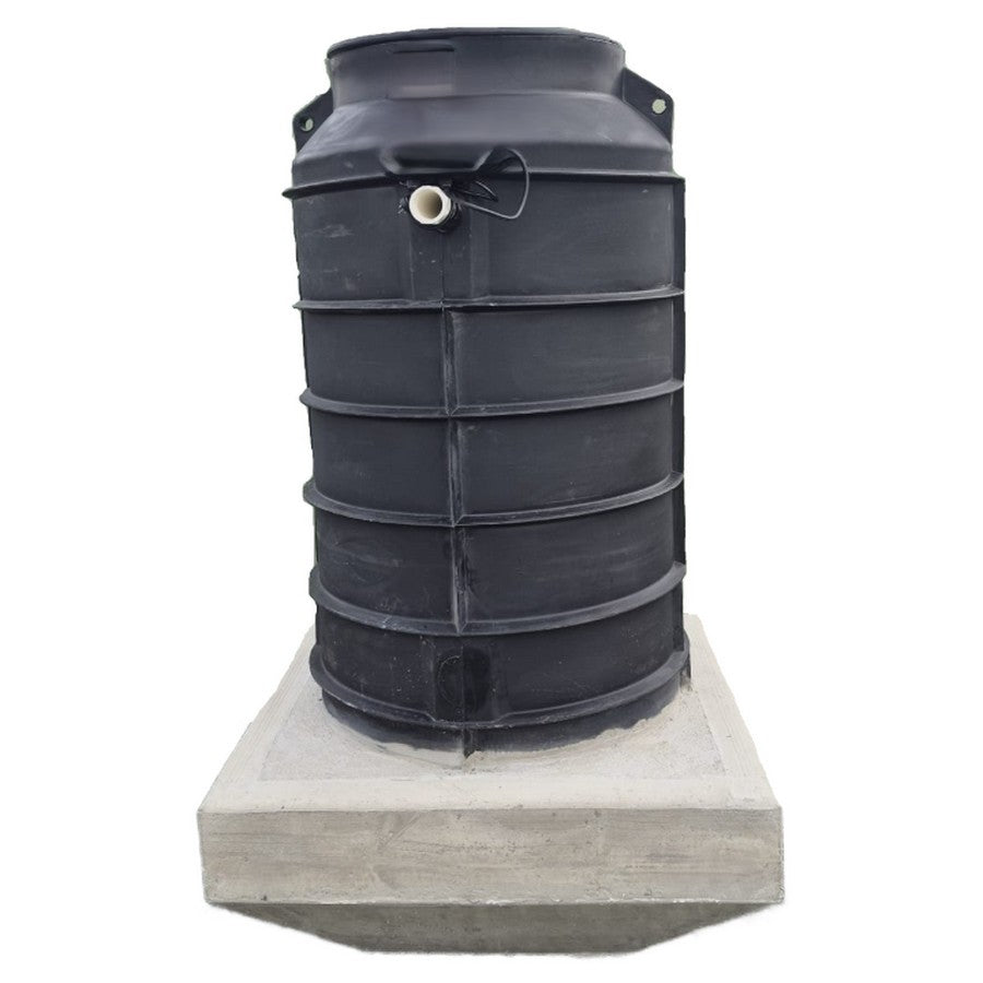 1300L plastic pump chamber with concrete ballast