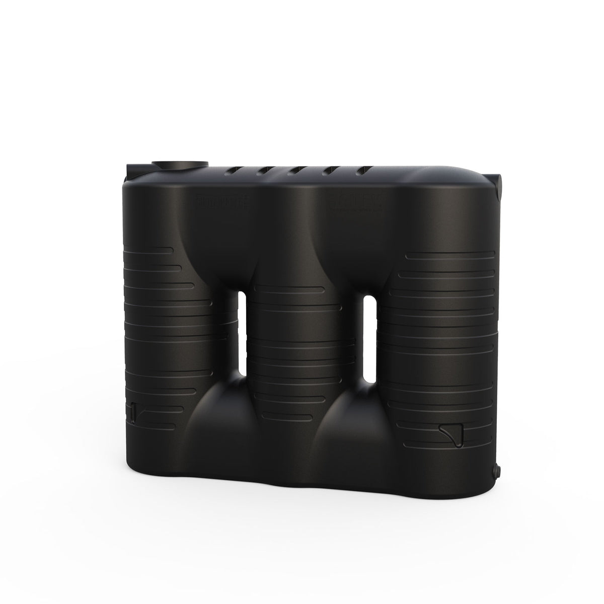 Black 2000L Slimline Water Tank
