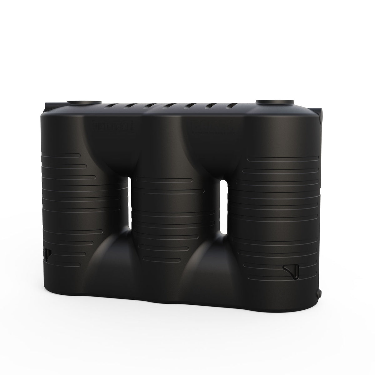 Black 3000L Slimline Water Tank