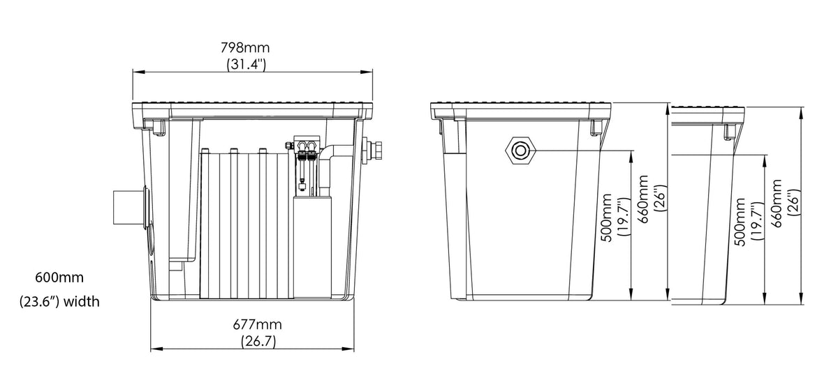 Schematic of WaterMate Greywater Recycling Unit